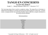 Tango en Concierto Orchestra sheet music cover